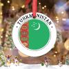 Turkmenistan Flag Christmas Ornaments 2022 Country City Souvenir Ornaments for Christmas Trees Personalized National Flag Christmas Ornaments Holiday Christmas Keepsake New Year Gifts, 3 Inch view 2