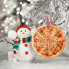 Margherita Pizza Christmas Ornaments Personalized Christmas Ornaments 2022 Cute Food Ornaments for Christmas Trees Hanging Ornaments Holiday Christmas Keepsake New Year Gifts, 3 Inch view 3