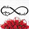 Custom Infinity Metal Sign, Infinity Heart Metal Wall Art with Names & Date, Personalized Name Sign Heart Wall Dcor, Anniversary Wedding Gifts for Couple 2025 view 1