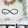 Custom Infinity Metal Sign, Infinity Heart Metal Wall Art with Names & Date, Personalized Name Sign Heart Wall Dcor, Anniversary Wedding Gifts for Couple 2025 view 3