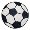 LIULA Black Soccer Soft Plush Round ABC Rugs for Kids Room 3.3 ft Alphabet Rug Non Slip Nursery Mat Bedroom Playroom Washable Classroom ABC Circle Carpet for Kids Baby Toddlers view 2