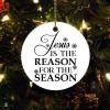 Christmas Ornament Funny Santa Joke Christmas Tree Ornaments Jesus is The Reason for The Season Ornament 3" Ceramic Elegant Christmas Hanging Ornaments view 1