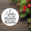 Christmas Ornament Funny Santa Joke Christmas Tree Ornaments Jesus is The Reason for The Season Ornament 3" Ceramic Elegant Christmas Hanging Ornaments view 2