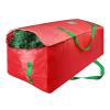 Christmas Tree Storage Bag - Fits Up to 9 Foot, Durable Large Container Protects from Dust, Reinforced Wide Handle and Dual Zipper - Heavy Duty to Hold 9ft Artificial Tree, Red view 1