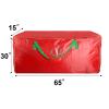 Christmas Tree Storage Bag - Fits Up to 9 Foot, Durable Large Container Protects from Dust, Reinforced Wide Handle and Dual Zipper - Heavy Duty to Hold 9ft Artificial Tree, Red view 3