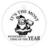 Christmas Ceramic Ornament Its The Most Wonderful Time of The Year Customized Round Ceramic Ornament Funny Xmas Tree Decorations Flat Circle Ceramic Ornament 3 Inch view 4