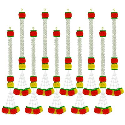 iHandikart Christmas Garlands Medium Yellow & Dark Orange, Amarillo Y Naranja Oscuro