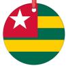 Christmas Ornaments Togo Flag Christmas Tree Ornaments Country City Souvenir Ceramic Togo Ornaments Personalized Christmas Ornaments 2022 Keepsake Holiday Christmas Decor, 3 Inch view 1