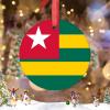 Christmas Ornaments Togo Flag Christmas Tree Ornaments Country City Souvenir Ceramic Togo Ornaments Personalized Christmas Ornaments 2022 Keepsake Holiday Christmas Decor, 3 Inch view 2