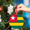 Christmas Ornaments Togo Flag Christmas Tree Ornaments Country City Souvenir Ceramic Togo Ornaments Personalized Christmas Ornaments 2022 Keepsake Holiday Christmas Decor, 3 Inch view 4