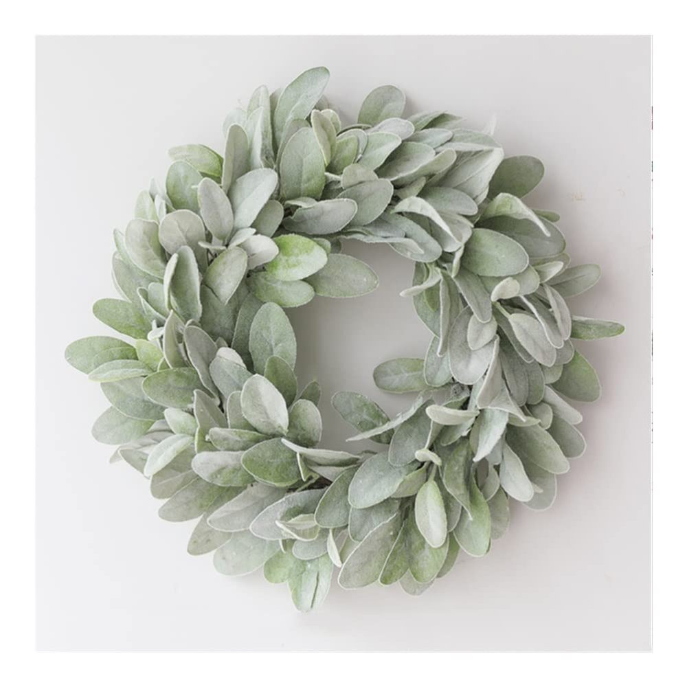 Christmas Wreath for Front Door Green Christmas Wreath Artificial Rabbit Ear Grass Wreath Simple and Modern Xmas Wreath Wreath Decorations for Front Door 40cm Wreath Decorations