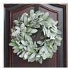 Christmas Wreath for Front Door Green Christmas Wreath Artificial Rabbit Ear Grass Wreath Simple and Modern Xmas Wreath Wreath Decorations for Front Door 40cm Wreath Decorations view 2