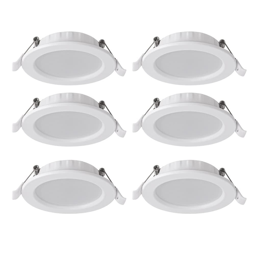 SDUYTDG 6 Pack Ultra Thin Recessed Light Led Downlight LED Ceiling Light 6W/9W/12W/18W/24W Led Kitchen Ceiling Lamp Recessed Light Conversion Kit 4000K 2.5inch-8inch