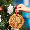 Heart Cheese Pizza Christmas Decorations for Tree Personalized Christmas Ornament Funny Food Ceramic Farmhouse Hanging Ornaments Holiday Christmas Keepsake New Year Gifts, 3 Inch view 4