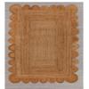 DecorAvenue Scalloped Natural Jute Area Rug Braided Bohemian Living Room Farmhouse Rugs (Natural, 10' Ft Square) view 1