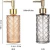 EKAYG Fashion soap Dispenser Glass Soap Dispenser Hand Soap Dispenser Glass Pump Bottle Glass Transparent Farmhouse Rustic Bathroom Accessories view 2