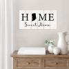 Alioyoit Shabby Chic Style Rustic Wooden Pallet Sign Home Sweet Home Indiana State Wood Family Sign Family Sign Antique Farmhouse Wall Hanging Decorations for Garden Deck 6x12 Inch view 4