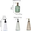 EKAYG Fashion soap Dispenser Soap Dispenser Lotion Bottle Pump Bottles Clear Glass Compatible with Bathroom Kitchen Hotel Restaurant view 2
