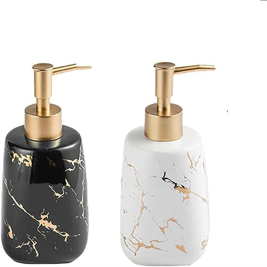 EKAYG Fashion soap Dispenser Soap Dispenser Refillable Countertop Soap Pump Bottles Creative Shower Ceramics Lotion Bottle Fashion
