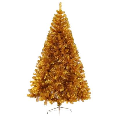 Luxurious Golden Artificial Golden Christmas Tree Encrypted Artificial Christmas Tree 120cm/150cm/180cm/210cm/240cm with Metal Stand (Color : Gold, Size : 120cm(47.2inches))