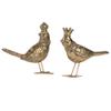 A&B Home Gold Bird Sculpture - Modern Style Animal Statue Tabletop Home Decor, Living Room Console Mantel Office Desktop Accent Piece, Set of 2 view 1