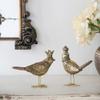 A&B Home Gold Bird Sculpture - Modern Style Animal Statue Tabletop Home Decor, Living Room Console Mantel Office Desktop Accent Piece, Set of 2 view 2