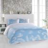 3 Pieces Duvet Cover Cal King Bedding Sets White Feather Blue Gradient Back Luxury Soft Comforter Cover with Pillowcases Farm Bird Plumage Ombre Art Microfiber Quilt Covers Set for Bedroom Decor view 3