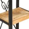 3-Tier Industrial Bookcase, Vintage Book Shelf, Rustic Wood and Metal Bookcase and Bookshelves, Storage Shelves Rack Shelf Unit for Living Room Bedroom 15.7"x11.8"x31.5" Solid Mango Wood/Brown view 4