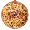 Calabrese Pizza Christmas Ornaments Personalized Christmas Ornaments 2022 Funny Food Ornaments for Christmas Trees Hanging Ornaments Holiday Christmas Keepsake New Year Gifts, 3 Inch view 1