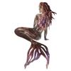 JILIP Mermaid Metal Wall Art, Abstract Hanging Wall Sculptures, Metal Signs Wall Silhouette Art, for Bedroom Bathroom Swimming Pool Wall and Patio (Size : 23.6IN/60cm) view 1