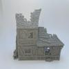 HERO Creations Ruined Small House Miniature, Gray/Unpainted view 3