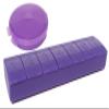Tupperware 7 Day Pill Keeper Divided Organizer Round Clamshell Purple Set view 2