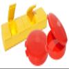 Tupperware 7 Day Pill Keeper Divided Organizer Round Clamshell Yellow and Red Set view 1