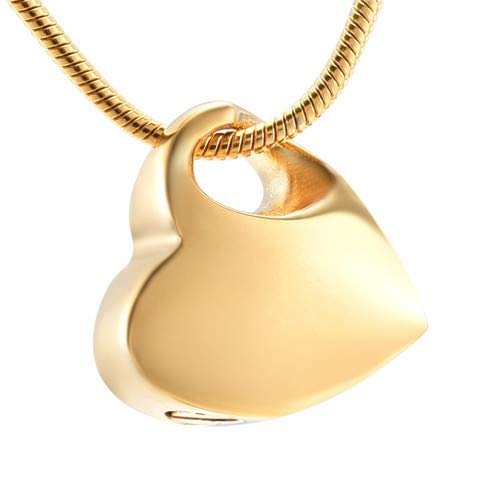 SHEIL Blank Heart URN Hollow Memorial Ash Keepsake Urn Necklace Hold Ashes Funeral Urn Casket Pendant Ash Holder for Pet/Human Ashes,2