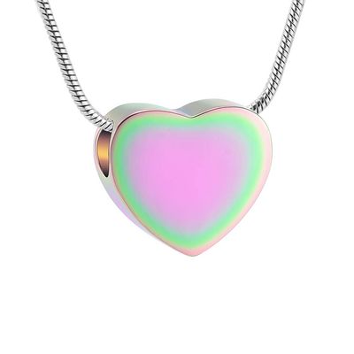 SHEIL Blank Small Heart Ash Keepsake Urns Necklace Pet Dog Cat Memorial Urn Necklace Hold Ashes Cremation Jewelry Pendants Women,2