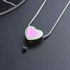 SHEIL Blank Small Heart Ash Keepsake Urns Necklace Pet Dog Cat Memorial Urn Necklace Hold Ashes Cremation Jewelry Pendants Women,2 view 2