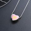 SHEIL Blank Small Heart Ash Keepsake Urns Necklace Pet Dog Cat Memorial Urn Necklace Hold Ashes Cremation Jewelry Pendants Women,2 view 3