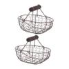 2pcs Wrought Iron Storage Basket Fruit Basket Vegetable Holder s Food Storage Egg for Fresh Eggs Iron Vegetable s Kitchen view 1