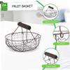 2pcs Wrought Iron Storage Basket Fruit Basket Vegetable Holder s Food Storage Egg for Fresh Eggs Iron Vegetable s Kitchen view 3