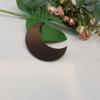 XIAOYUE 20pcs of Acrylic Moon Place Card,Celestial Wedding Place Cards,Semi-Circle Place Names Blanks for Wedding,Party&Festival Deco (Black) view 3