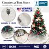 Cream Colored Pom Pom Christmas Tree Skirt (60 Inches) view 2