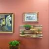 Floating Shelf - 24" x 18" Made from Reclaimed Wood - Shelving for Walls - Beautiful Plant Stand - Squared Corners view 2