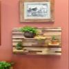 Floating Shelf - 24" x 18" Made from Reclaimed Wood - Shelving for Walls - Beautiful Plant Stand - Squared Corners view 4