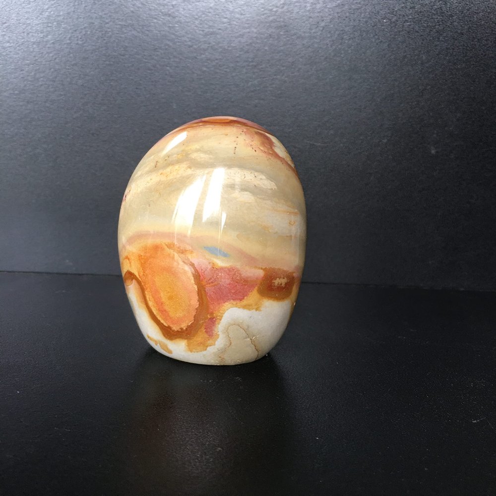 260G. Natural Poly Chrome Free Standing, Healing Crystal Stone, 3.25" H.