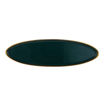Serving Tray Decorative Tray Perfume Tray with Golden Edge Jewellery Tray Trinket Tray for Counter, Vanity, Dresser, Nightstand and Desk (Green) Decorative Trays (Color : D)