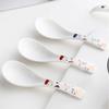 Bulk Spoons Set Ceramic Soup Spoon Set Household Rice Spoon 10 Pieces Nordic Creative Porcelain Soup Spoon 5.3 Inches Long Spoons for Eating (Color : B) view 3