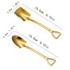 Bulk Spoons Set 2-piece Stainless Steel Spade Spoon Dessert Spoon Ice Cream Spoon Watermelon Spoon Jam Spoon Ice Tea Coffee Stirring Spoon Spoons for Eating (Color : Gold, Size : Two kinds) view 2