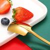 Bulk Spoons Set 2-piece Stainless Steel Spade Spoon Dessert Spoon Ice Cream Spoon Watermelon Spoon Jam Spoon Ice Tea Coffee Stirring Spoon Spoons for Eating (Color : Gold, Size : Two kinds) view 4