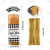 Containlol 50 Pack Bread Bags for Homemade Bread with Twist Ties, Clear Plastic Bakery Bags with Black Buffalo Plaid Design for Sourdough, Cookies, Rolls, Home Bakers Gift Packaging view 2