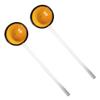 Bulk Spoons Set 2-piece Set Of Long-handled Glass Dessert Spoon Heat-resistant Glass Coffee Spoon Ice Cream Spoon Watermelon Spoon Spoons for Eating (Color : Yellow) view 1